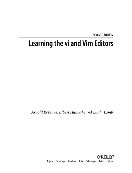 File:Learning the vi and Vim Editors (7th Edition).pdf