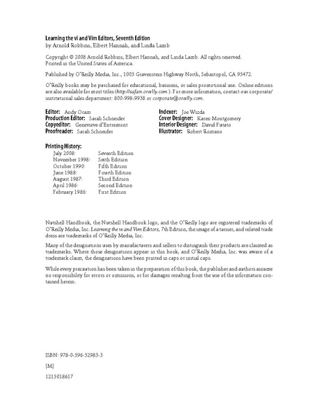 File:Learning the vi and Vim Editors (7th Edition).pdf